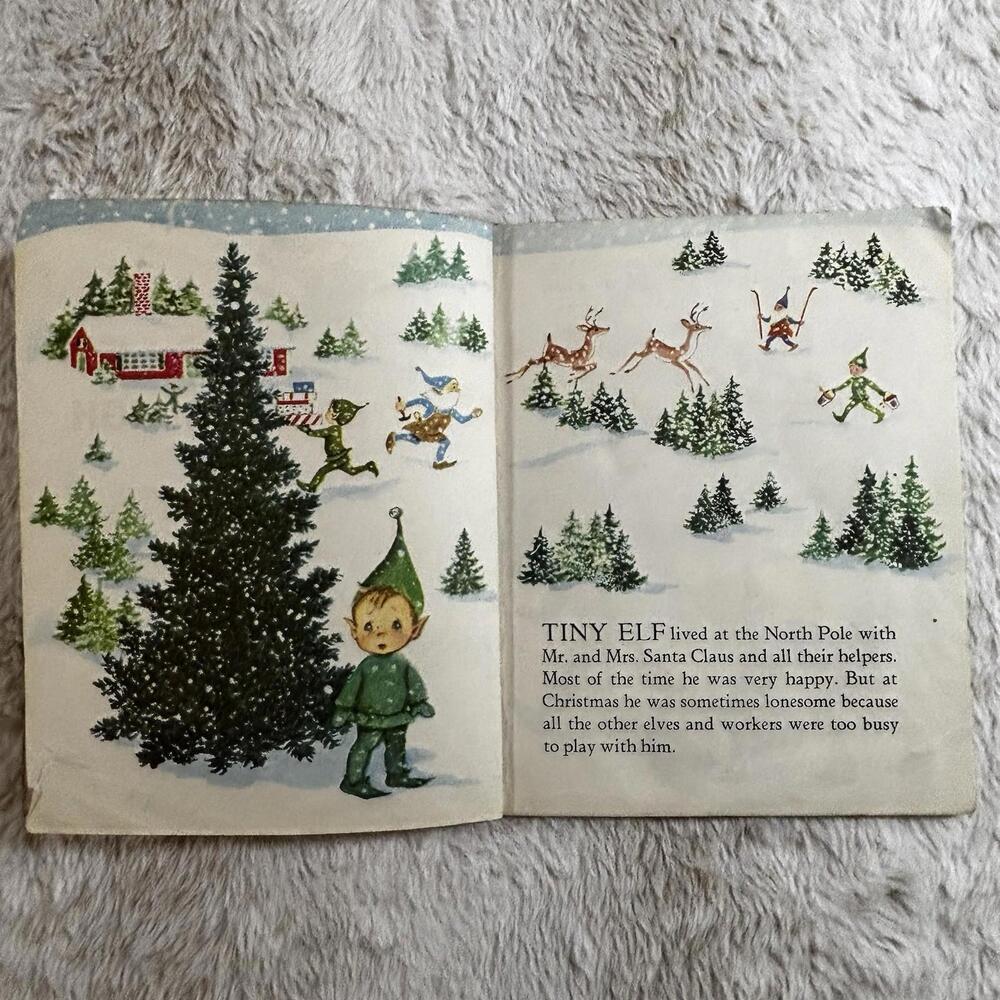 Santa’s Rocket Sleigh Rand McNally Elf Book Vintage 1950s Christmas - Picture 4 of 9